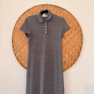 RONNIE NICOLE VINTAGE 90’S POLO GREY T-SHIRT DRESS RETRO PREPPY IVY LEAGUE RETRO
